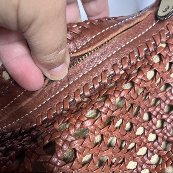 Cole Haan woven leather hobo bag shoulder bag large size - Picture 2 of 10